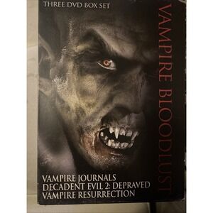 Vampire Bloodlust (3-DVD, 2013) Vampire Journals/Depraved/Vampire Resurrection